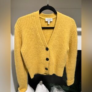 & Other Stories Mustard Yellow Cardigan Sweater